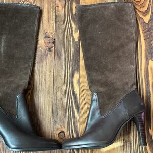 Heeled Full Zip Ralph Lauren Brown Leather Knee High Y2K Boots Bryce Women 9